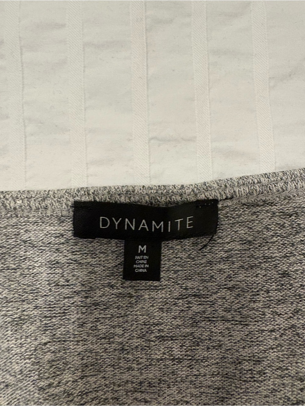 Dynamite Gray Ribbed V-Neck Tank - Picture 3 of 3